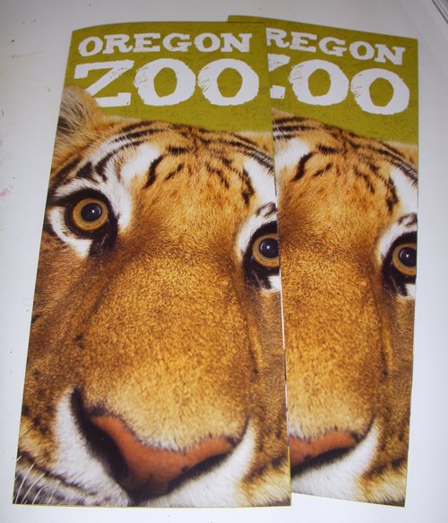 Oregon Zoo brochure cover Oregon Zoo brochure cover