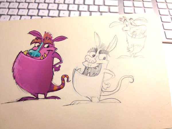 Cartoon monster sketch